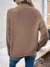 Load image into Gallery viewer, Roll Hem Drop Shoulder Sweater