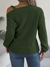 Load image into Gallery viewer, Asymmetrical Neck Long Sleeve Sweater