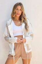 Load image into Gallery viewer, Drawstring Color Block Long Sleeve Jacket