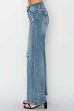 Load image into Gallery viewer, RISEN Full Size High Waist Distressed Wide Leg Jeans