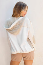 Load image into Gallery viewer, Drawstring Color Block Long Sleeve Jacket