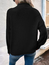 Load image into Gallery viewer, Roll Hem Drop Shoulder Sweater