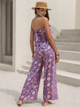 Load image into Gallery viewer, Tied Printed Tube Wide Leg Jumpsuit