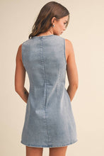 Load image into Gallery viewer, Ribbon Detailed Denim Mini Dress