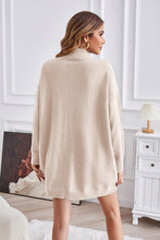 Load image into Gallery viewer, Exposed Seam Mock Neck Slit Sweater