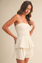 Load image into Gallery viewer, PEPLUM TUBE TOP AND SHORTS