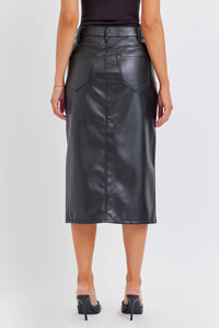 Cello High Rise Midi Skirt with Front Slit/M