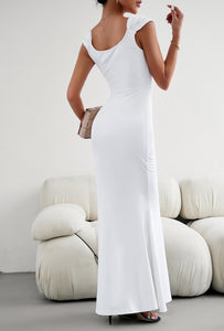 Cap Sleeve Scoop Neck Maxi Dress