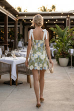 Load image into Gallery viewer, Slimming square neck sleeveless patchwork applique dress