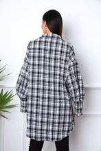 Load image into Gallery viewer, Plaid Button Up Lantern Sleeve Shirt