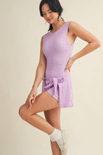 Load image into Gallery viewer, Gingham Print Sleeveless Wrap Tie Front Dress