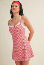 Load image into Gallery viewer, Gingham Print Double Layered Dress