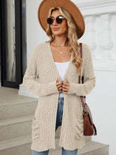 Load image into Gallery viewer, Pocketed Open Front Long Sleeve Cardigan