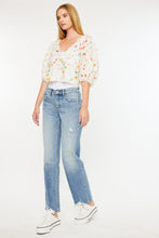 Load image into Gallery viewer, Kancan Mid Rise Frayed Hem Straight Jeans