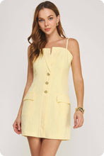 Load image into Gallery viewer, Tailored Button Front Lapel Mini Dress