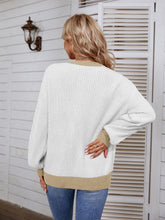 Load image into Gallery viewer, Decorative Button Round Neck Sweater