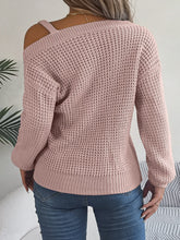 Load image into Gallery viewer, Asymmetrical Neck Long Sleeve Sweater