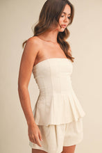 Load image into Gallery viewer, PEPLUM TUBE TOP AND SHORTS