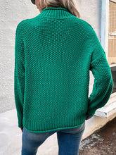 Load image into Gallery viewer, Roll Hem Drop Shoulder Sweater