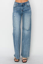 Load image into Gallery viewer, RISEN Full Size High Waist Distressed Wide Leg Jeans