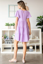 Load image into Gallery viewer, Heimish Full Size Swiss Dot Short Sleeve Tiered Dress