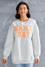 Load image into Gallery viewer, GAME DAY Long Sleeve Round Neck Sweatshirt