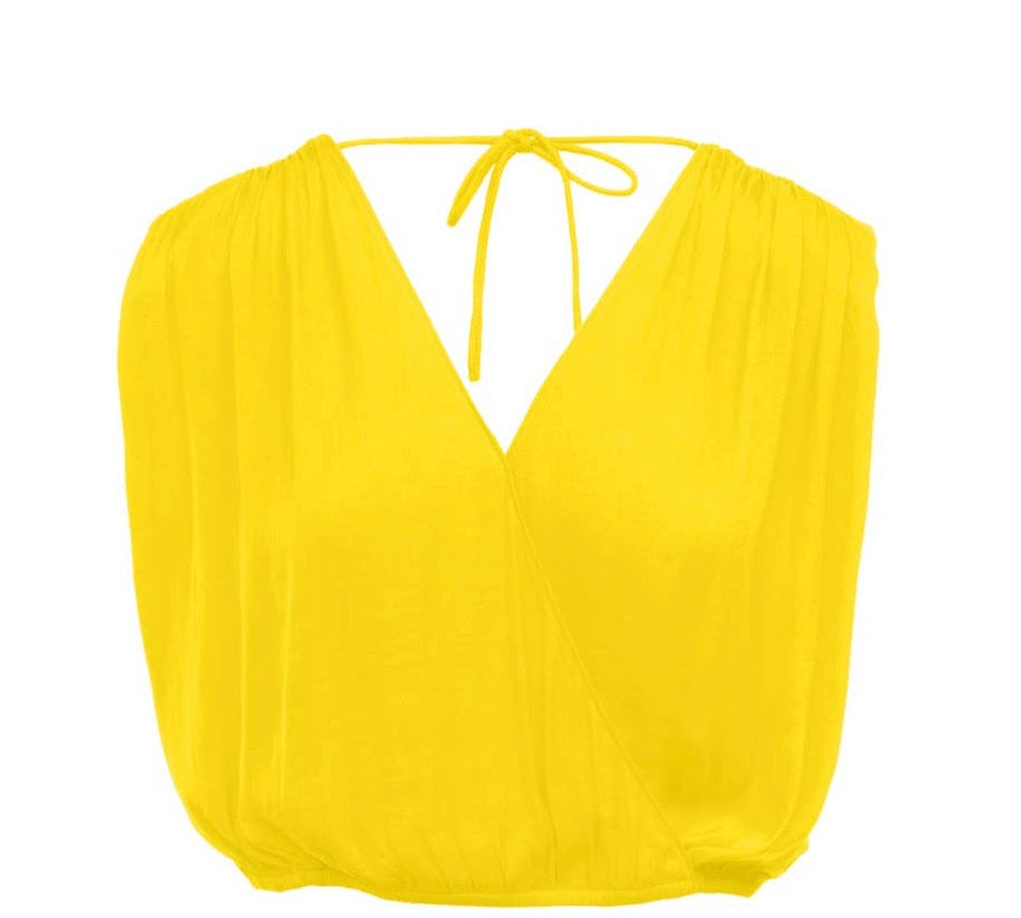 *SALE* Sleeveless Shirred Padded Shoulder Top