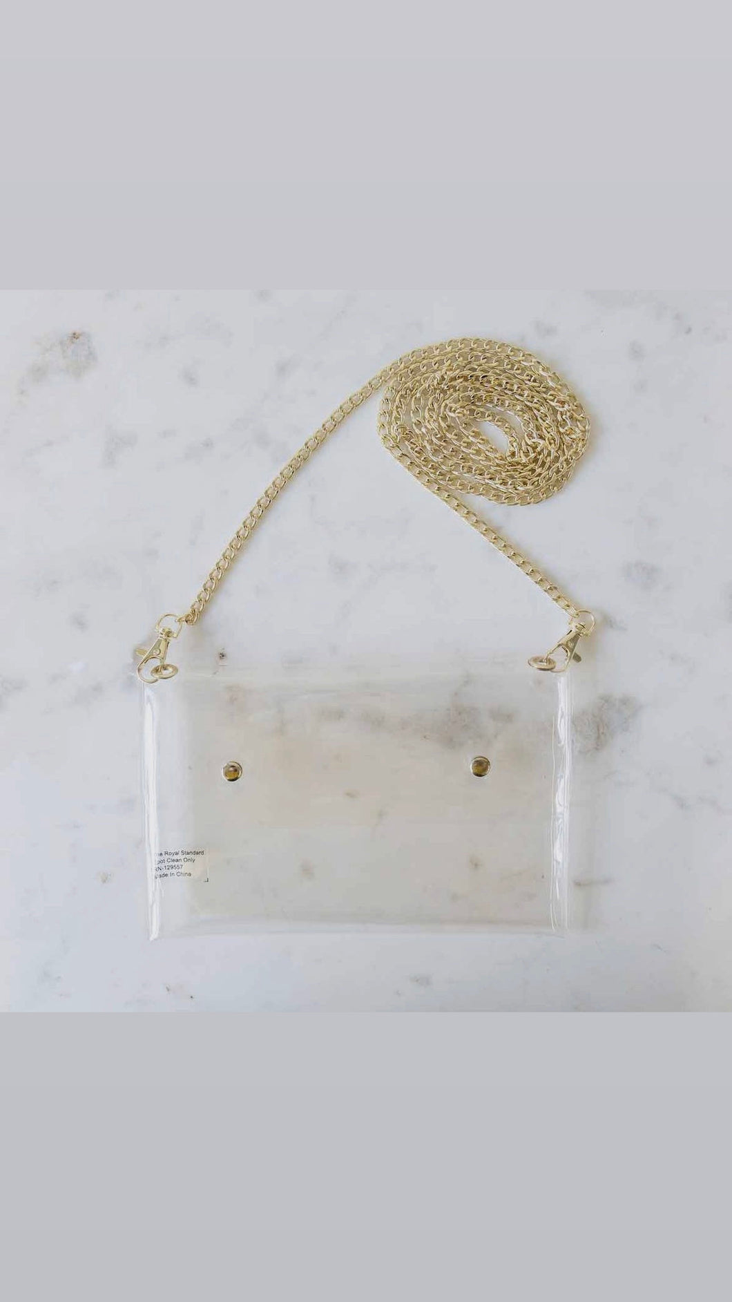 Envelope Clear Crossbody Clear/Gold