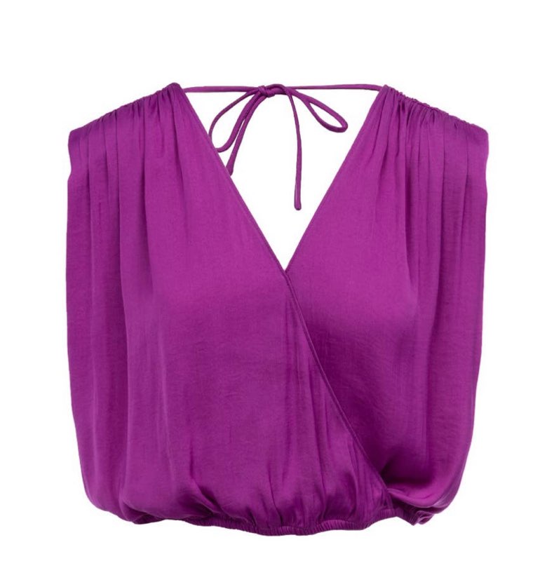 *SALE* Sleeveless Shirred Padded Shoulder Top