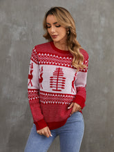Load image into Gallery viewer, Christmas Theme Round Neck Sweater