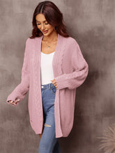 Load image into Gallery viewer, Warm Fall Mixed Knit Open Front Longline Cardigan