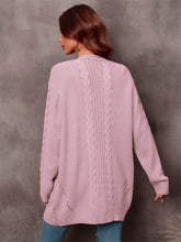 Load image into Gallery viewer, Warm Fall Mixed Knit Open Front Longline Cardigan