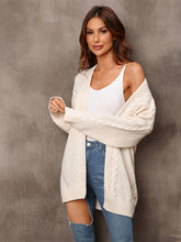 Load image into Gallery viewer, Warm Fall Mixed Knit Open Front Longline Cardigan