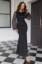 Load image into Gallery viewer, Sequin Round Neck Maxi Dress