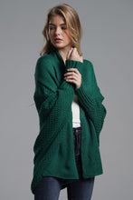 Load image into Gallery viewer, Double Take Dolman Sleeve Open Front Ribbed Trim Longline Cardigan