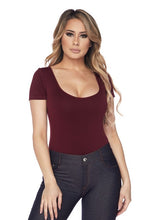 Load image into Gallery viewer, Scoopneck Short Sleeve Seamless Bodysuit