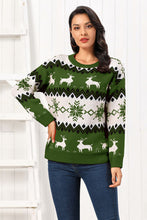 Load image into Gallery viewer, Reindeer Round Neck Sweater