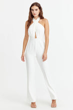 Load image into Gallery viewer, Katrina Halter Jumpsuit: White / Small