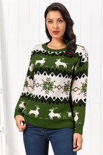 Load image into Gallery viewer, Reindeer Round Neck Sweater