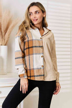 Load image into Gallery viewer, Double Take Plaid Print Dropped Shoulder Shirt