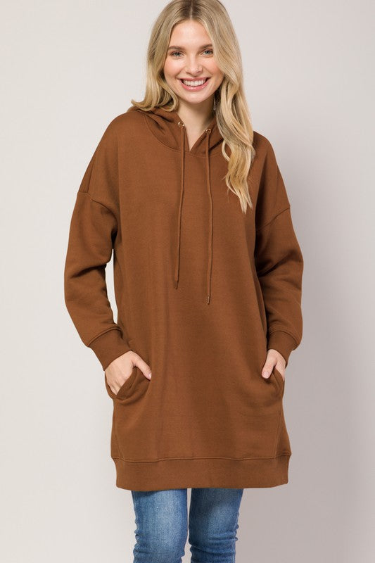 Plus Hoodie Sweatshirt Pullover Tunic Top