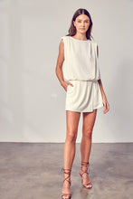 Load image into Gallery viewer, DRAPE NECK OPEN BACK ROMPER