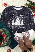 Load image into Gallery viewer, LET IT SNOW Graphic Leopard Sweatshirt