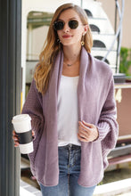 Load image into Gallery viewer, Double Take Dolman Sleeve Open Front Ribbed Trim Longline Cardigan