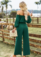 Load image into Gallery viewer, Off-Shoulder Blouse and Drawstring Waist Pants Set