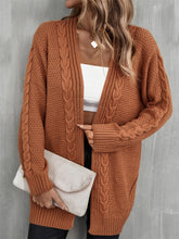 Load image into Gallery viewer, Warm Fall Mixed Knit Open Front Longline Cardigan