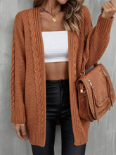 Load image into Gallery viewer, Warm Fall Mixed Knit Open Front Longline Cardigan