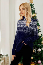 Load image into Gallery viewer, Christmas Snowflake Fair Isle Turtleneck Sweater