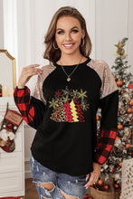 Load image into Gallery viewer, Sequin Christmas Tree Graphic  Long Sleeve T-Shirt