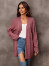 Load image into Gallery viewer, Warm Fall Mixed Knit Open Front Longline Cardigan